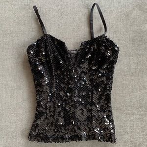 Velvet sequin top